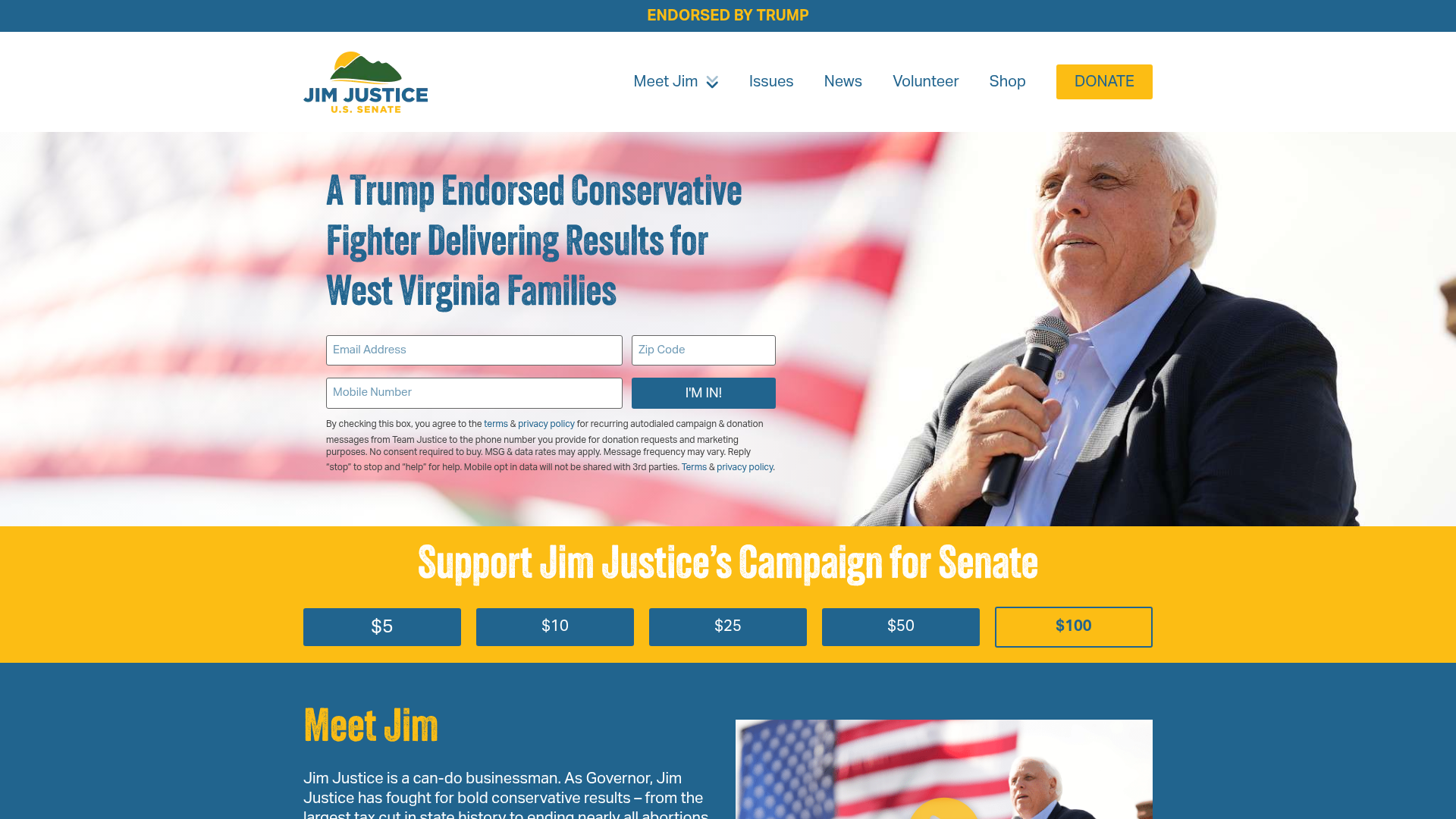 Jim Justice for Governor case study preview